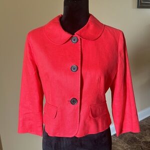 EUC TALBOTS 💯 Linen cropped jacket 6P